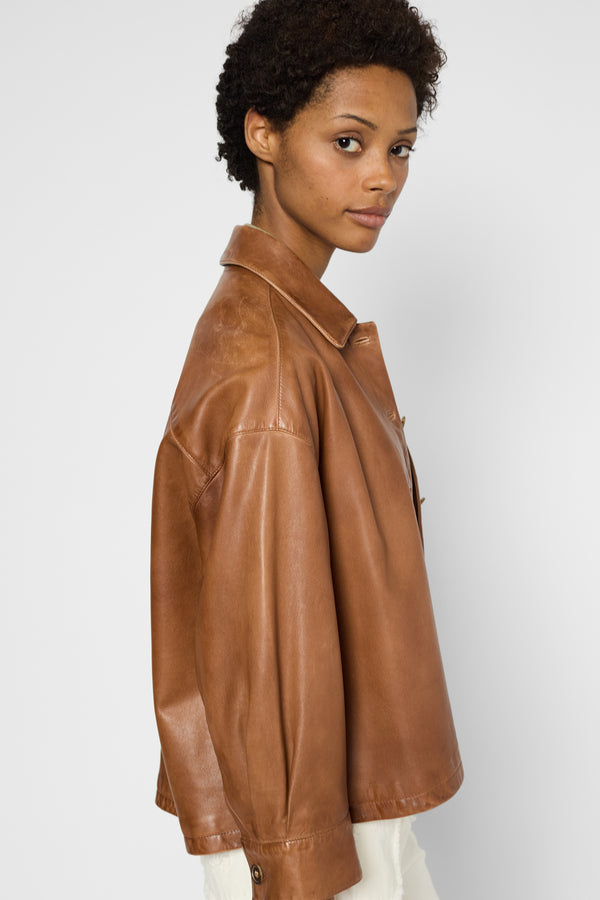 Gerard Darel Veste Courte En Cuir - JOCYA