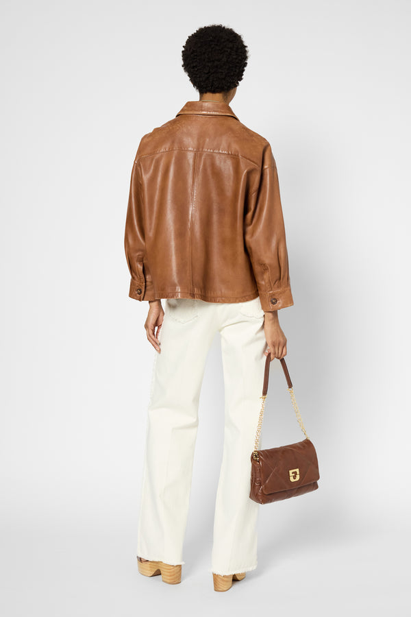 Gerard Darel Veste Courte En Cuir - JOCYA