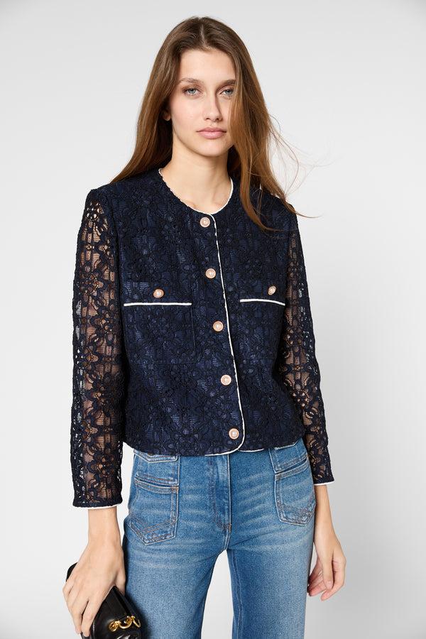 gerard darel Veste courte en dentelle - RISA