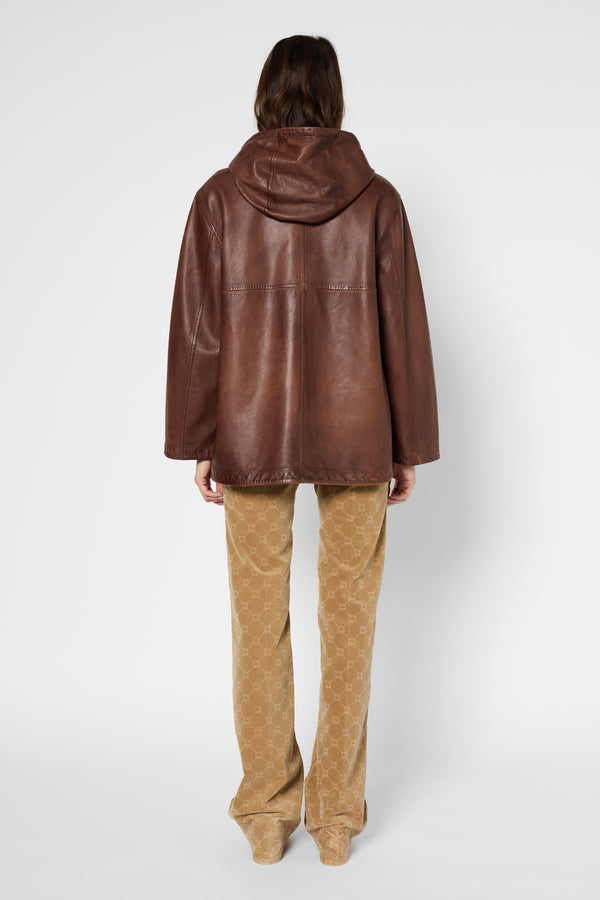 Gerard Darel Veste En Cuir à Capuche - BAYLIE