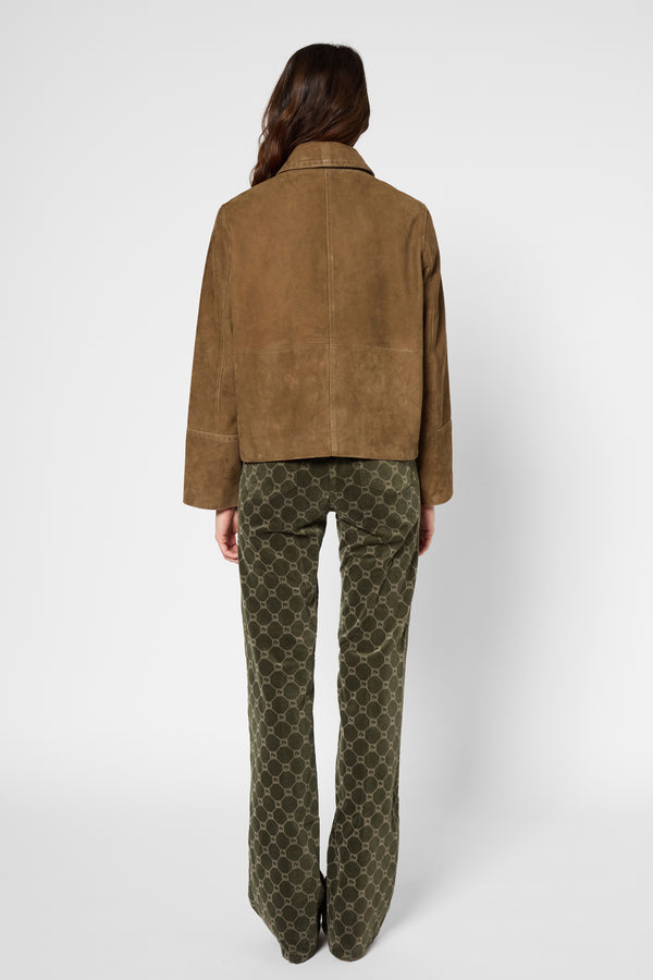 Gerard Darel Veste En Cuir Velours - BADYA