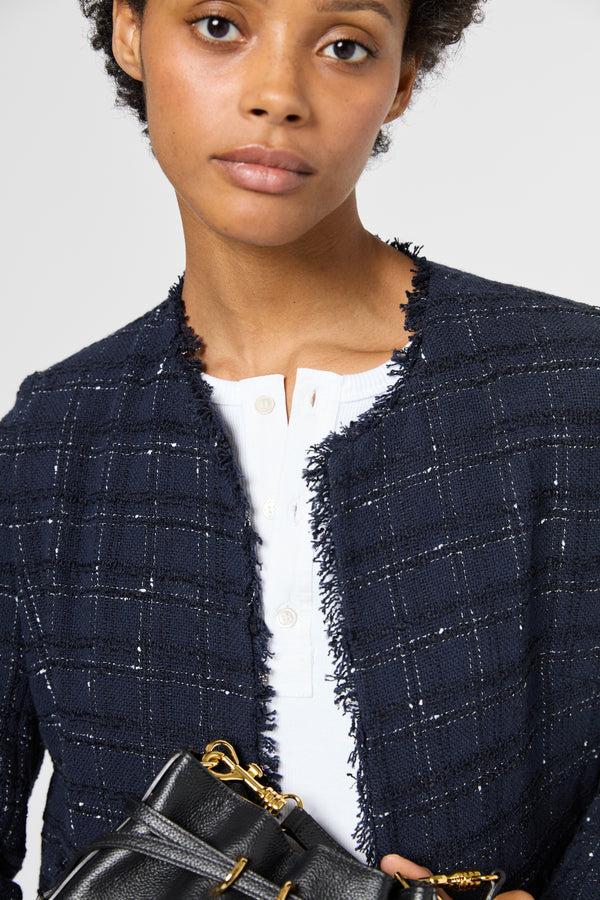 Gerard Darel Veste En Tweed à Franges - ROLANDE