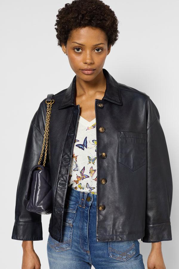 gerard darel Veste oversize en cuir - ROSALIE