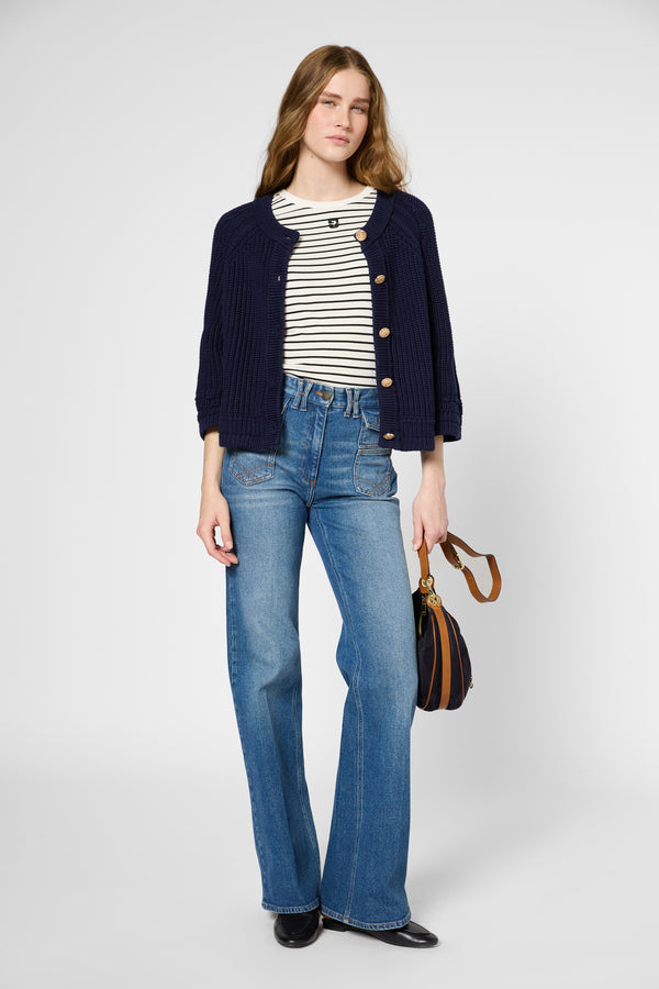 Gerard Darel Gilet En Maille à Boutons Dorés - JORINE