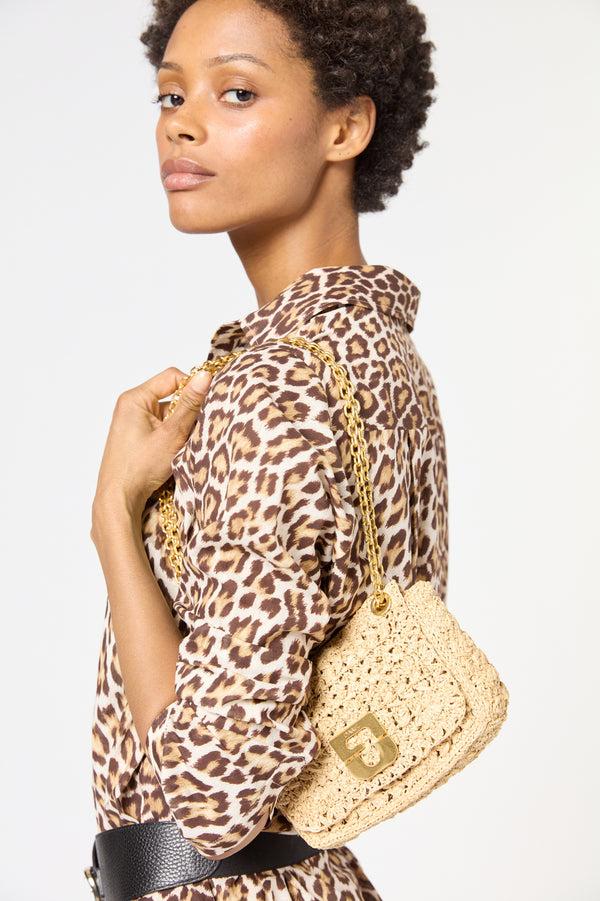 Gerard Darel Mini Sac Porté Travers En Raphia - LE MINI FANNY