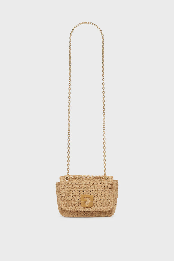 gerard darel Mini sac porté travers en raphia - LE MINI FANNY