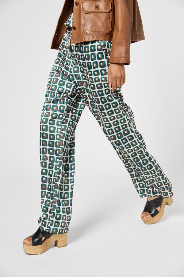 Gerard Darel Pantalon Large Imprimé Géométrique - LARISA