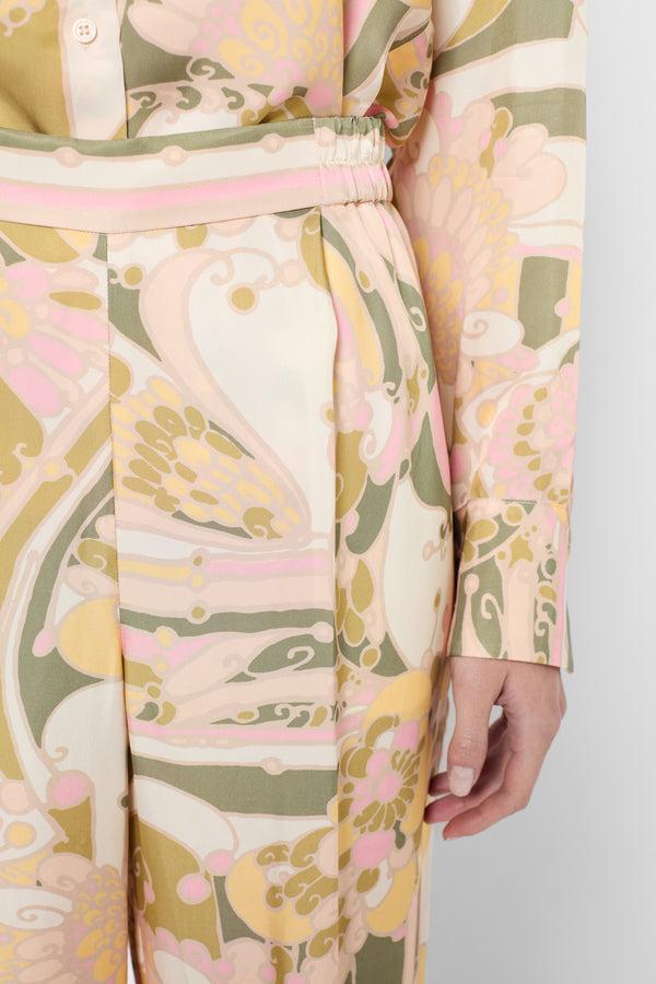 Gerard Darel Pantalon Large Satiné Imprimé Foulard - LIRA