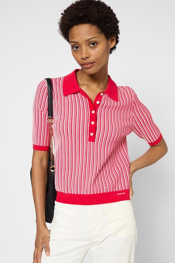 gerard darel Polo bicolore à manches courtes - JARELLE