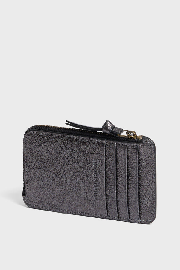 Gerard Darel Porte Carte En Cuir Métallisé - LE CARDHOLDER