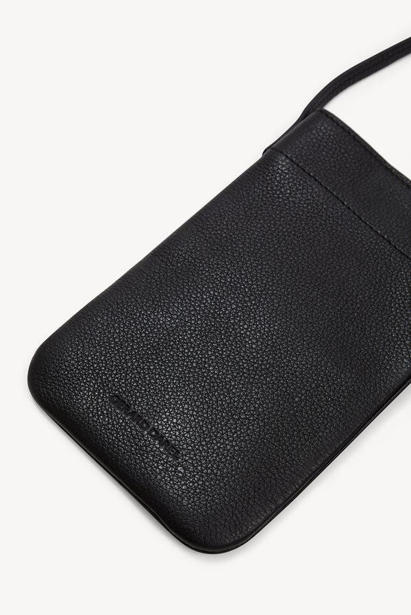 Gerard Darel Porte Téléphone En Cuir Grainé Intérieur Métallisé - LADYPHONE