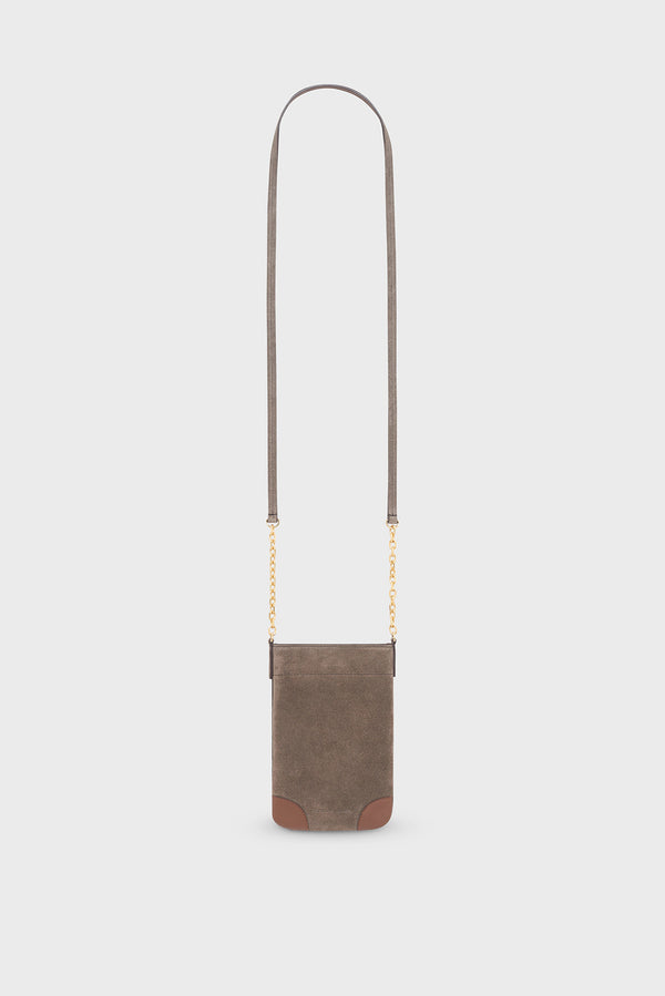 gerard darel Porte téléphone en cuir velours - LE CHARLOTTE PHONE