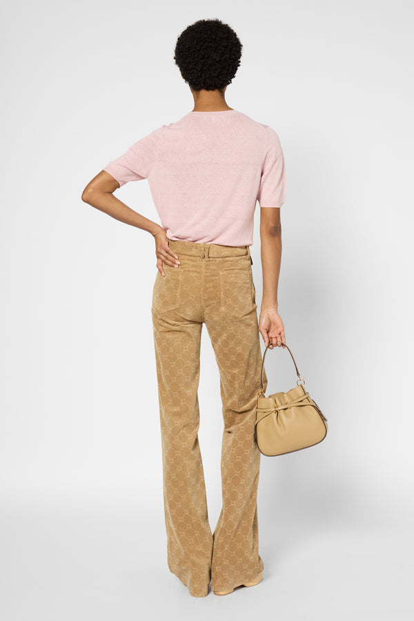 Gerard Darel Pull à Manches Courtes En Lin Mélangé - JAMY