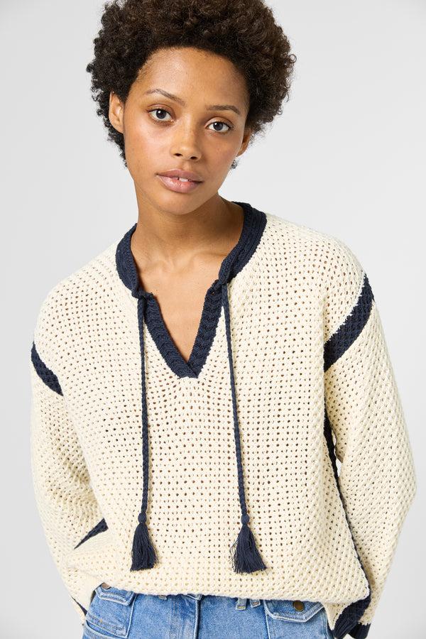 Gerard Darel Pull En Crochet Contrasté à Pompons - JORJA