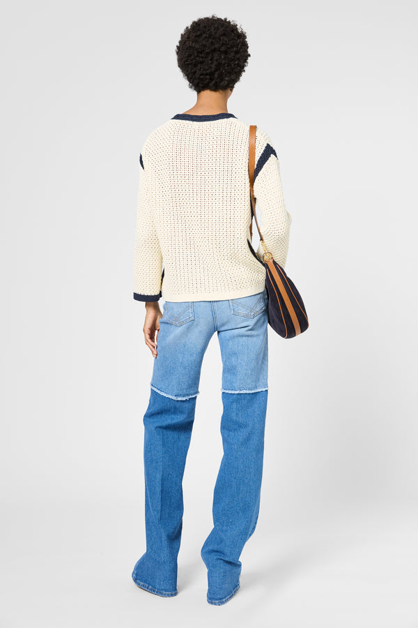 Gerard Darel Pull En Crochet Contrasté à Pompons - JORJA