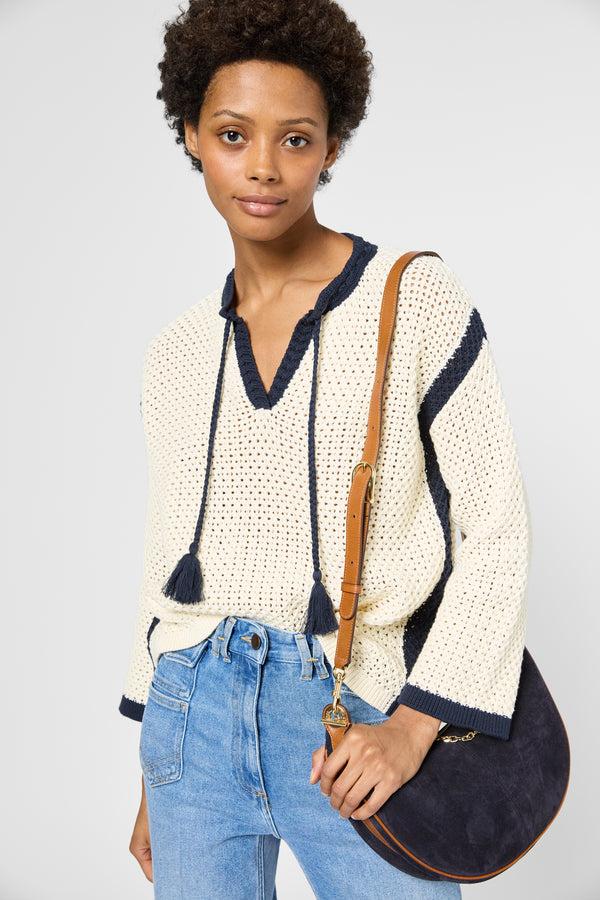 gerard darel Pull en crochet contrasté à pompons - JORJA