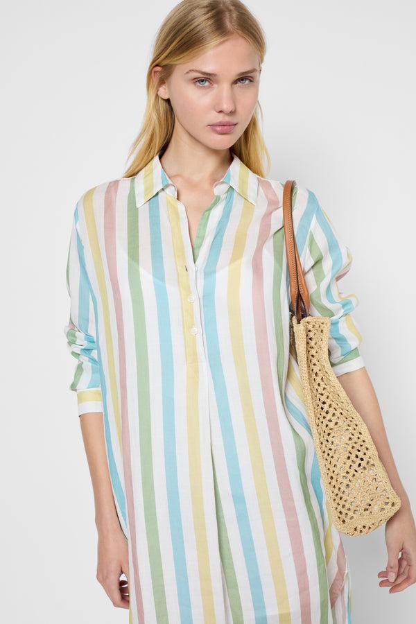 Gerard Darel Robe Chemise à Rayures Multico - PINELOPI