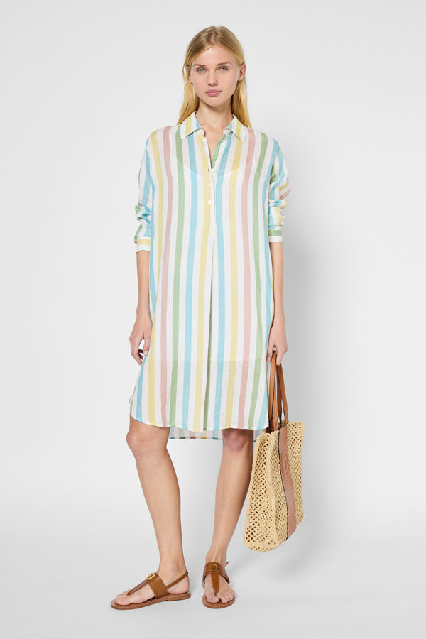 gerard darel Robe chemise à rayures multico - PINELOPI