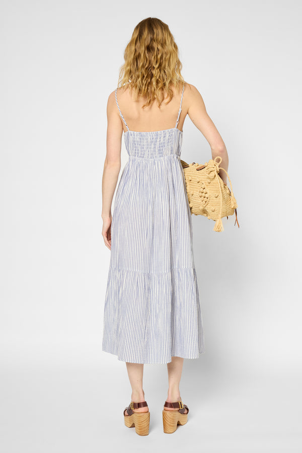 Gerard Darel Robe Longue à Bretelles En Coton - POLINE