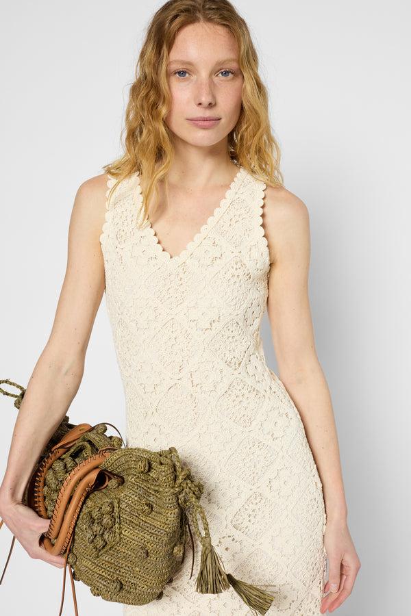 Gerard Darel Robe Longue Cintrée En Broderies - PAGETTE