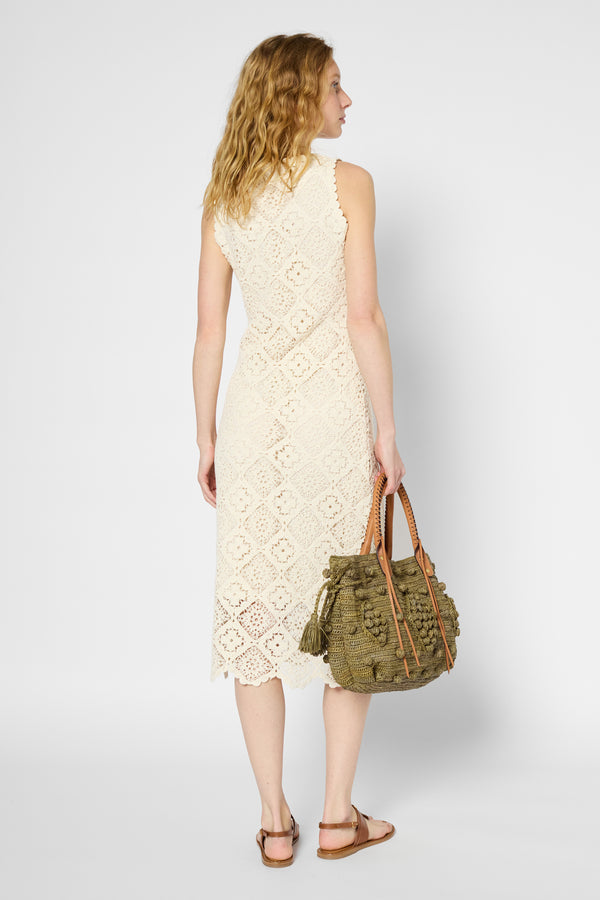 Gerard Darel Robe Longue Cintrée En Broderies - PAGETTE