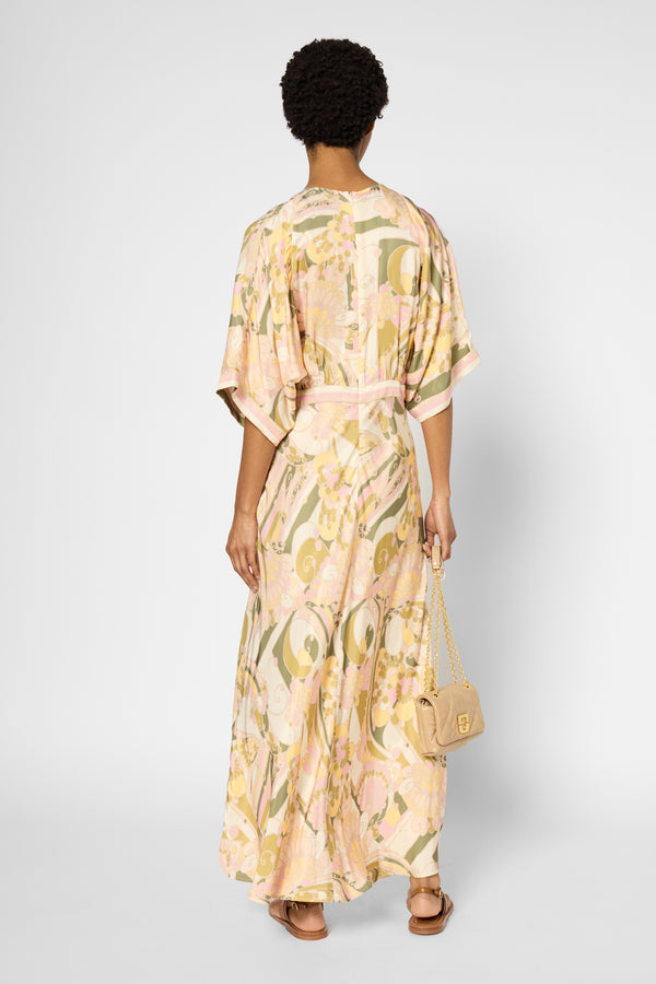 Gerard Darel Robe Longue Cintrée Imprimé Foulard - PERRINE