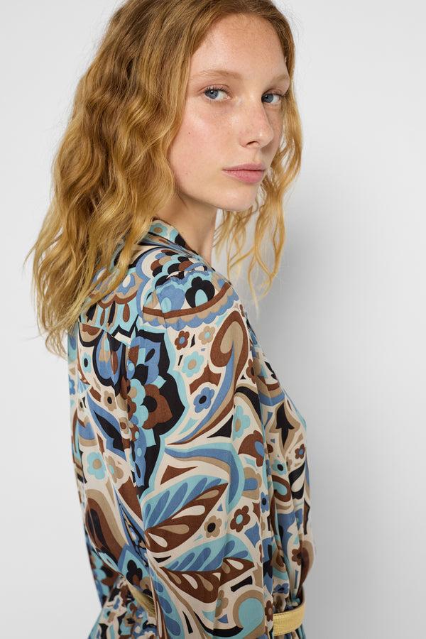 Gerard Darel Robe Longue élastiquée Fleurs Vintage - PIO