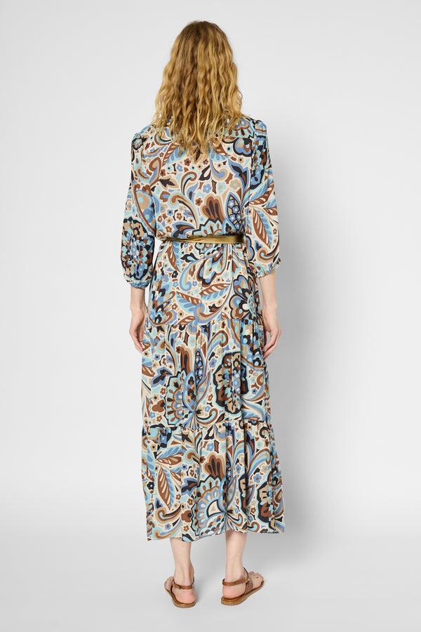 Gerard Darel Robe Longue élastiquée Fleurs Vintage - PIO