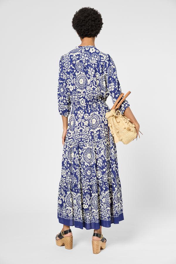 Gerard Darel Robe Longue élastiquée Imprimé Bicolore - PHILIA