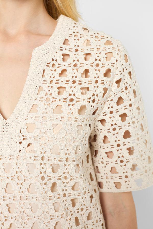 Gerard Darel Robe Longue En Crochet Monogramme - PALMYRE