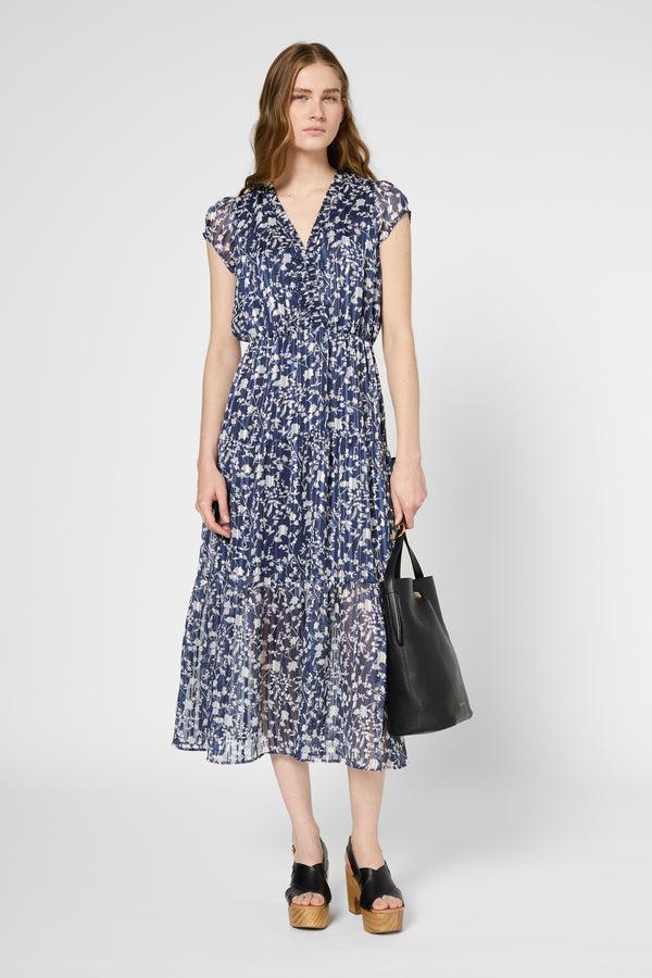 gerard darel Robe longue et cintrée imprimée - PRALINE