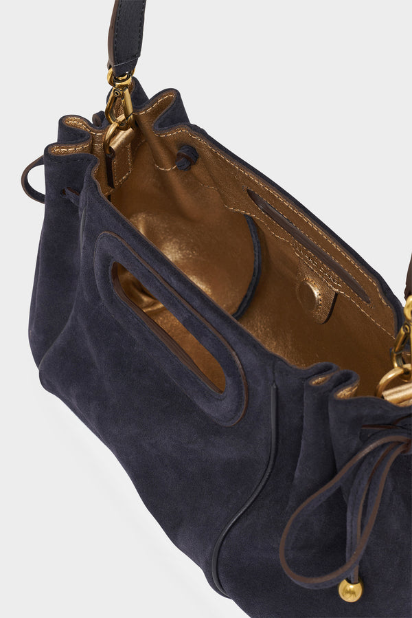 Gerard Darel Sac à Main En Cuir Velours Intérieur Métallisé - MINI DANY