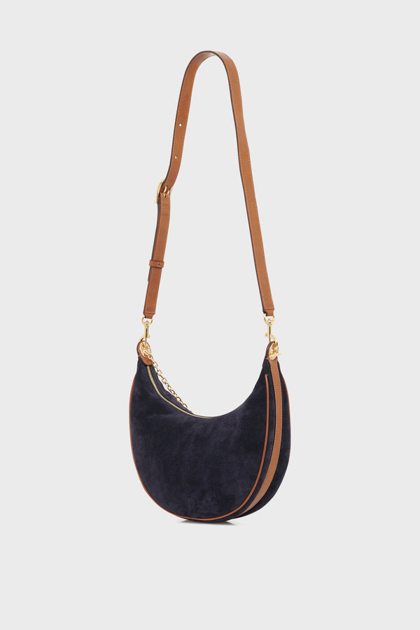 Gerard Darel Sac Demi-lune En Cuir Velours - LE SUZANNE