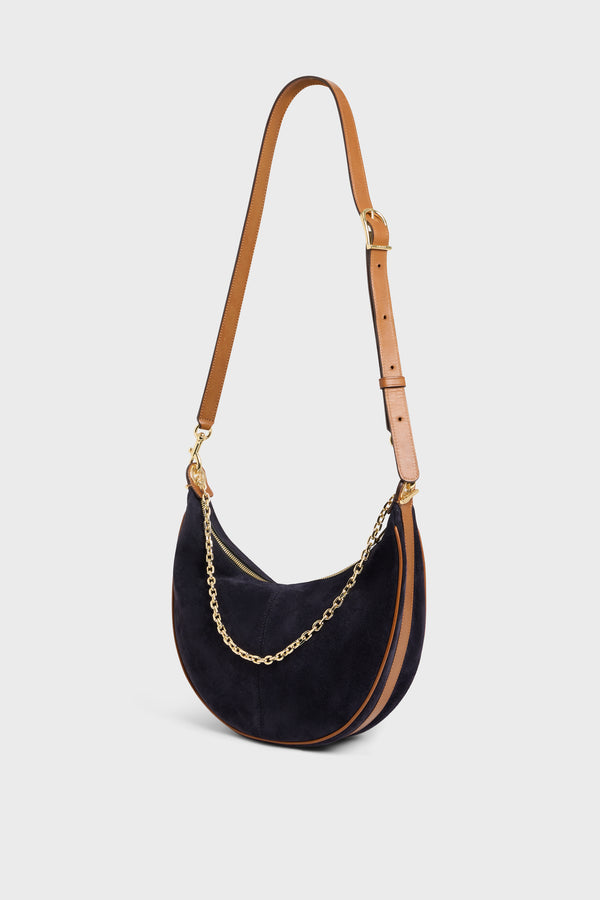 Gerard Darel Sac Demi-lune En Cuir Velours - LE SUZANNE