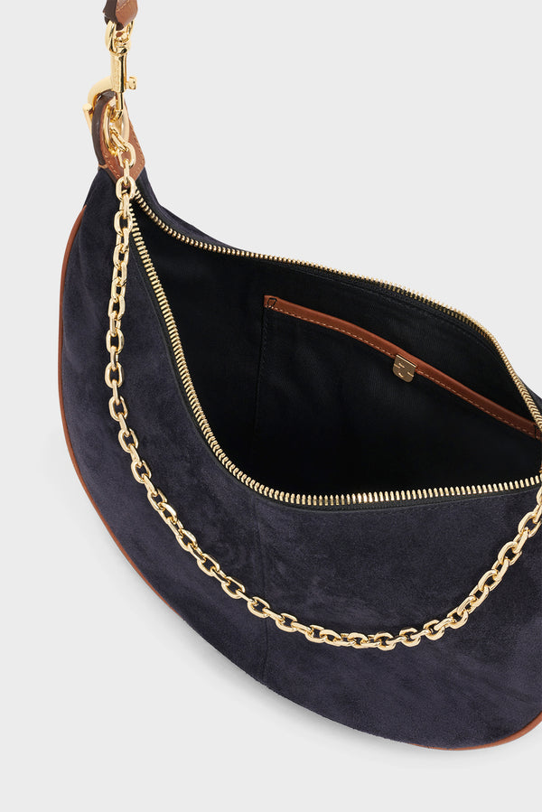 Gerard Darel Sac Demi-lune En Cuir Velours - LE SUZANNE