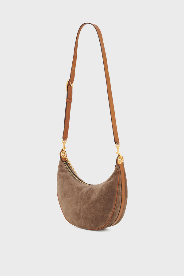 Gerard Darel Sac Demi-lune En Cuir Velours - LE SUZANNE
