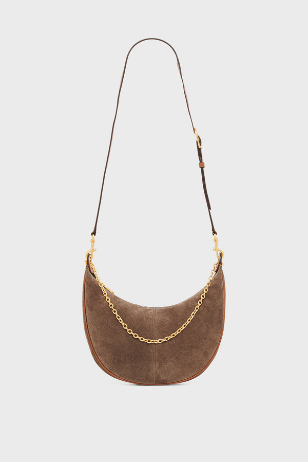 gerard darel Sac demi-lune en cuir velours - LE SUZANNE