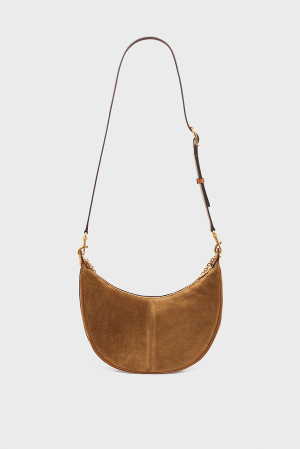 Gerard Darel Sac Demi-lune En Cuir Velours - LE SUZANNE