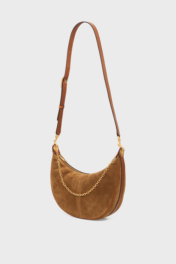 Gerard Darel Sac Demi-lune En Cuir Velours - LE SUZANNE