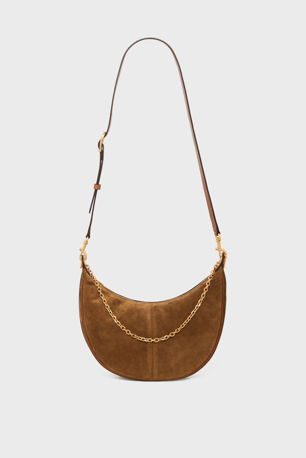 gerard darel Sac demi-lune en cuir velours - LE SUZANNE