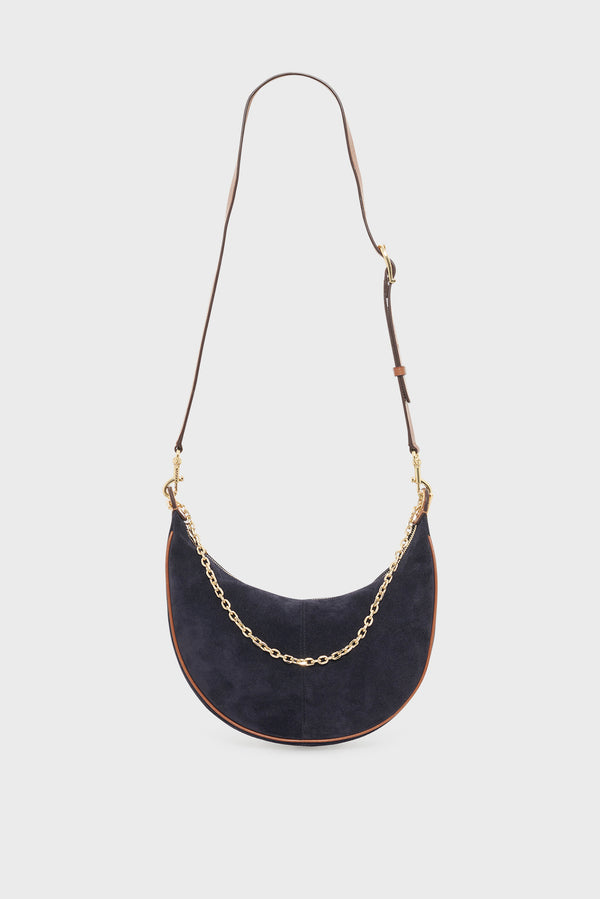 gerard darel Sac demi-lune en cuir velours - LE SUZANNE