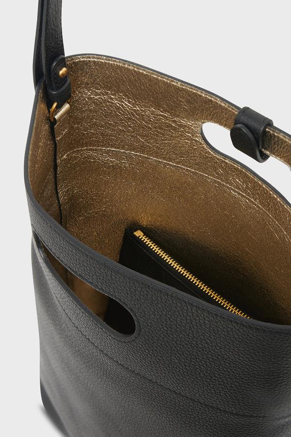 Gerard Darel Sac Seau En Cuir Intérieur Métallisé - AVA