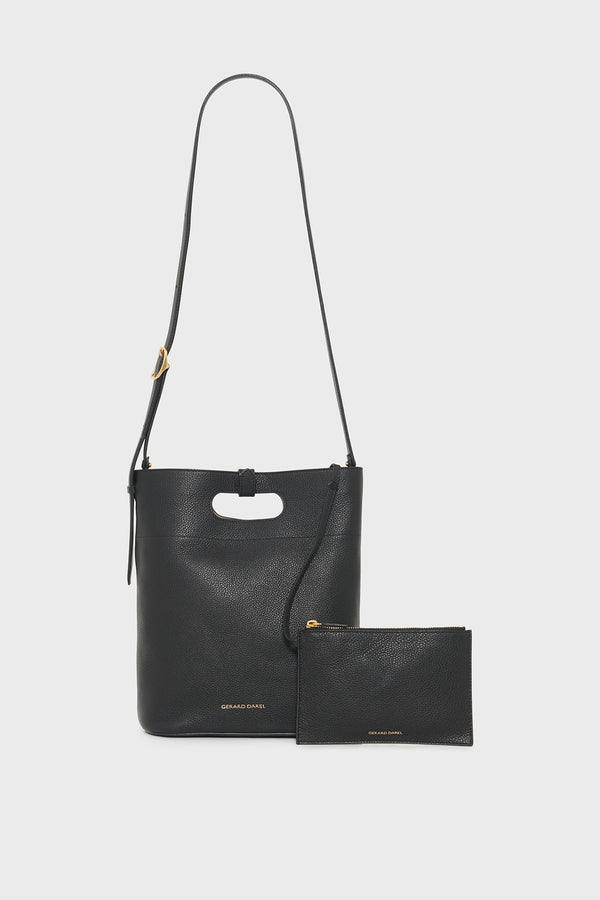 Gerard Darel Sac Seau En Cuir Intérieur Métallisé - AVA
