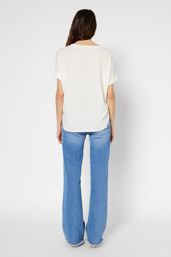 Gerard Darel T-shirt Papillons En Lin Et Coton - GEORGETTE