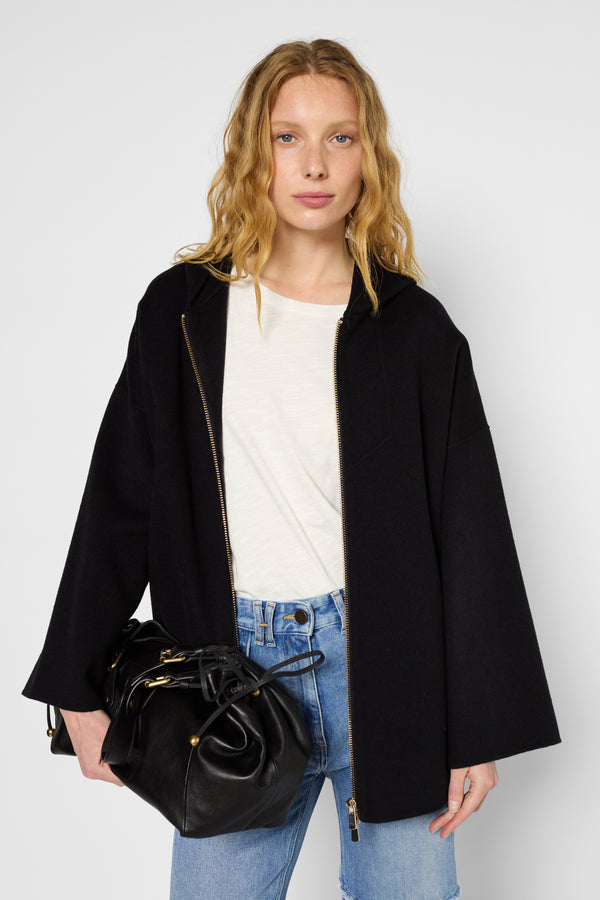 Gerard Darel Veste à Capuche En Laine Double Face - SOLENE