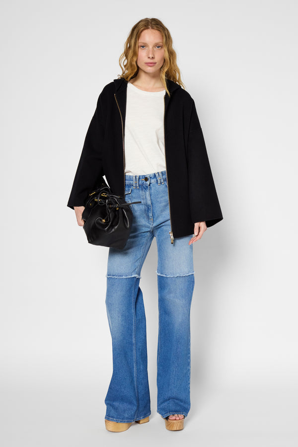 gerard darel Veste à capuche en laine double face - SOLENE