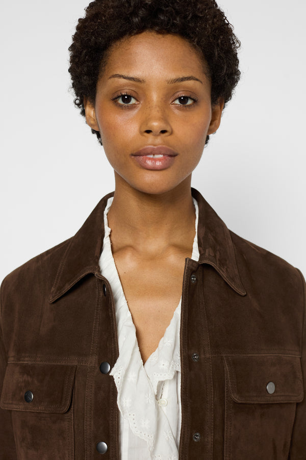 Gerard Darel Veste Courte En Chèvre Velours - ROSALIA