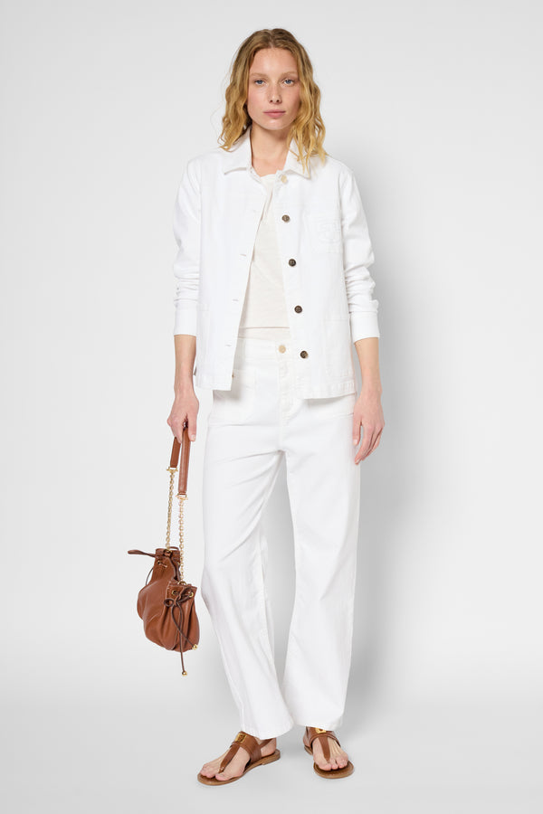 gerard darel Veste droite en denim à boutons dorés - RUBIA