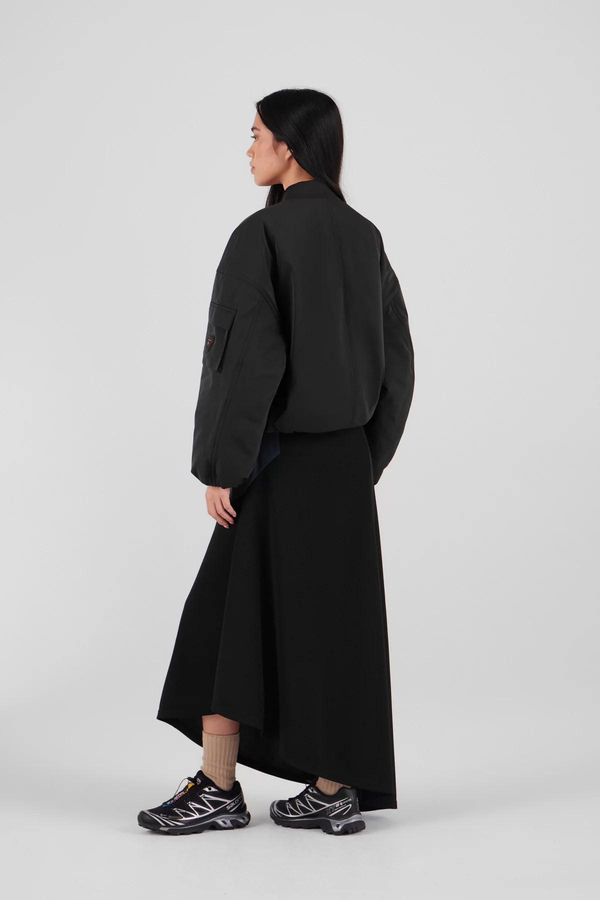 gertrude Gaston Bomber Court Aux Manches Amples Suni