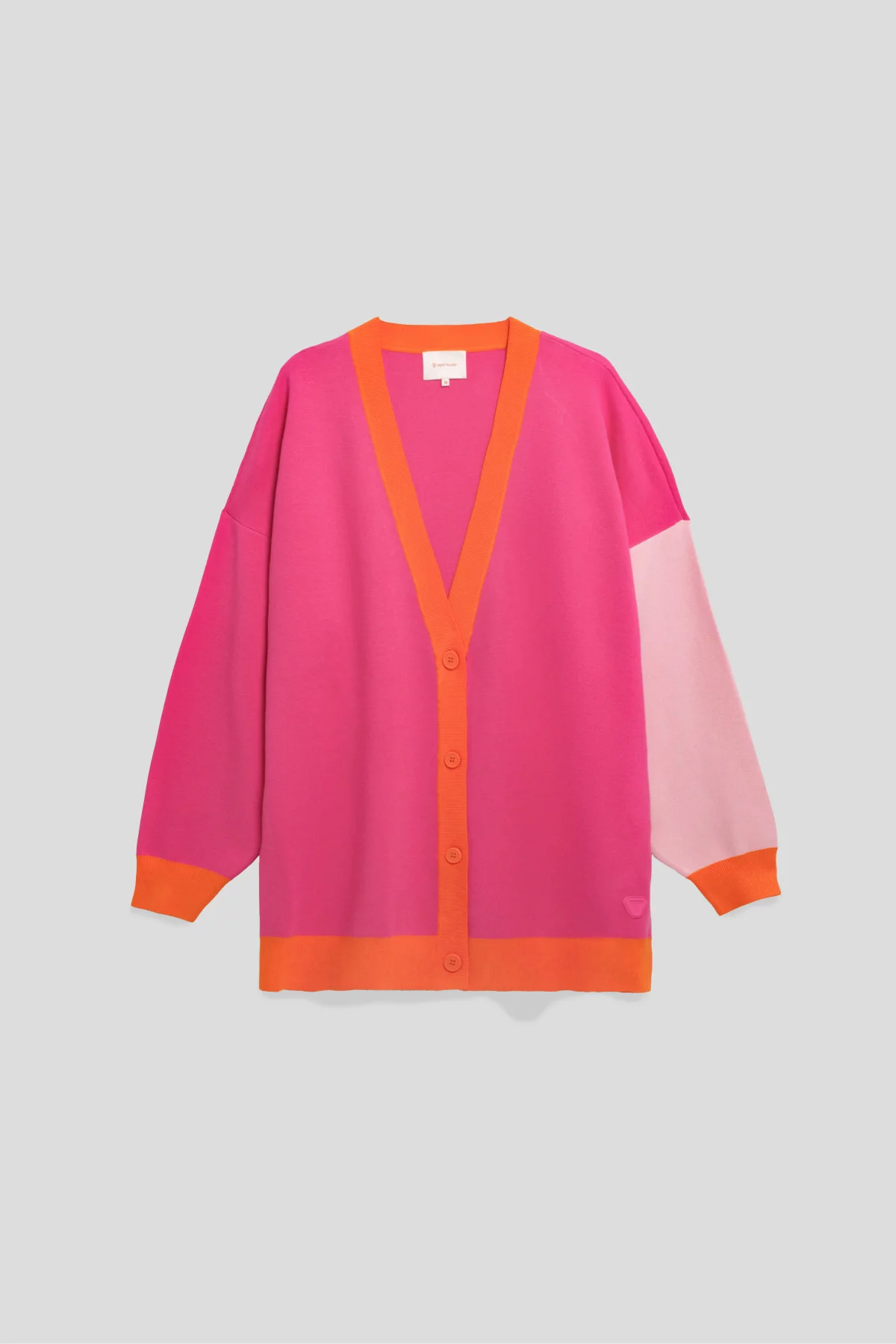 Gertrude Gaston Cardigan Ample En Maille Tricolore Irina